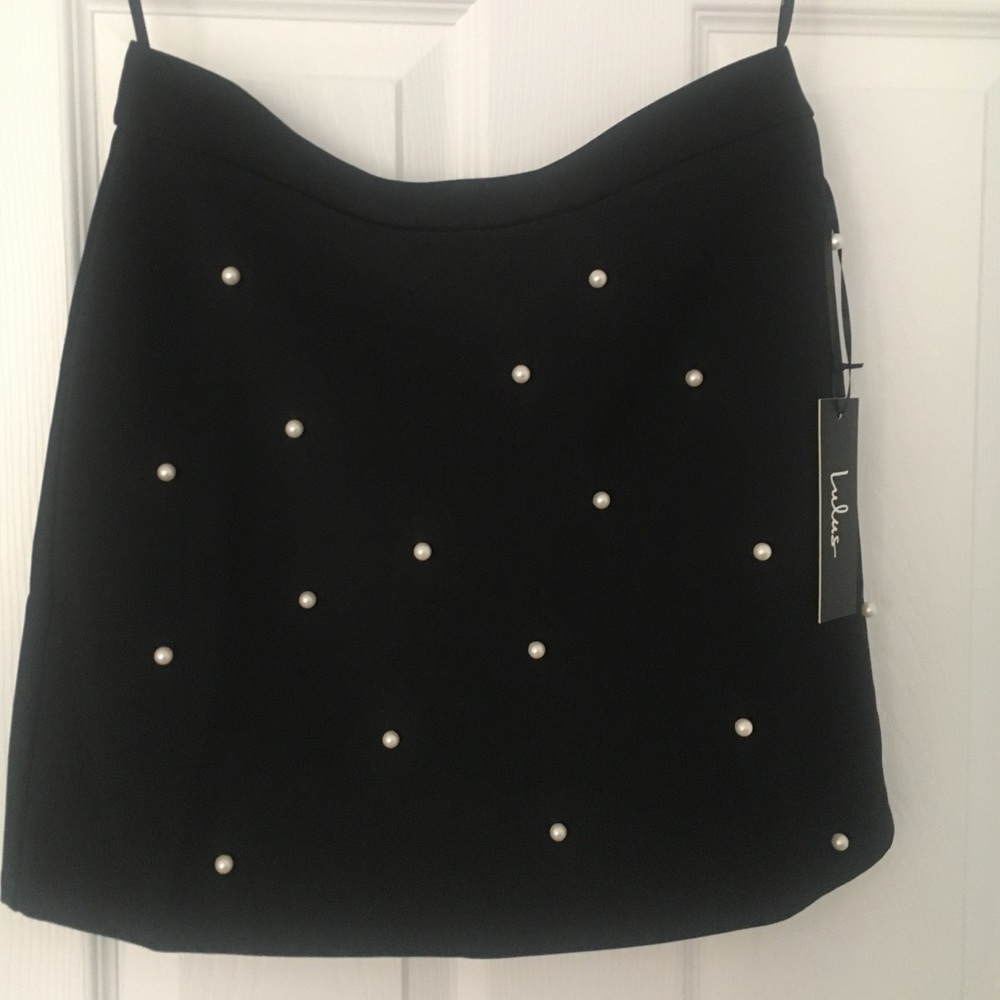 Lulu Black Pearl Mini Skirt, Small